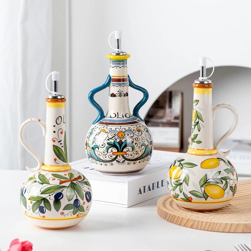 Commercial Kitchen Items - Garrafa de Óleo de Cerâmica, Garrafa