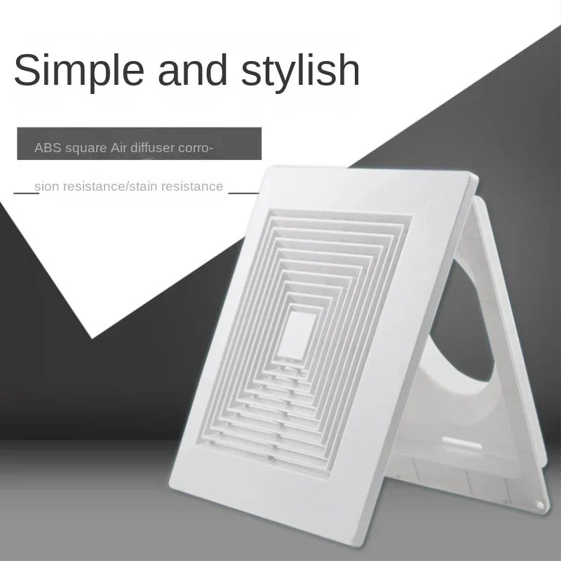 1 pçs abs difusor quadrado ar  - Commercial Exhaust Hood avaliação e preço