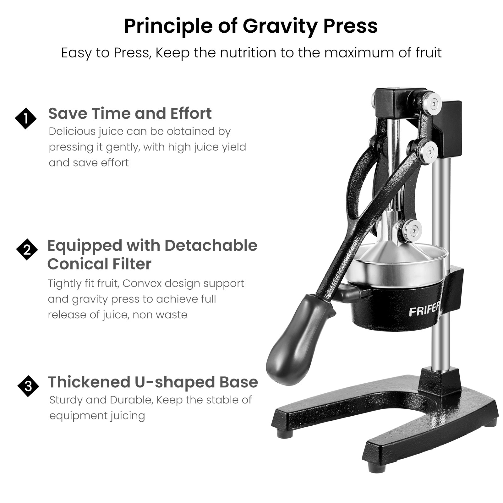 Espremedor manual de frutas cí - Commercial Kitchen Juicer avaliação e preço